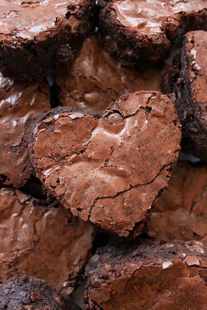 Heart shaped brownies